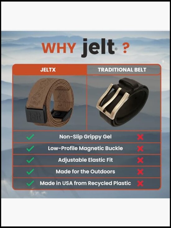Adjustable Stretch Belt with Magnetic Buckle, Non-Slip Gel Interior, Unisex main image 4